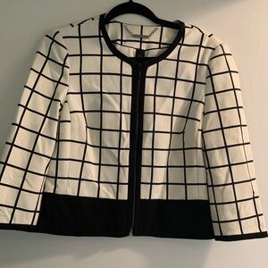 NWT Black and White WindowPane Jacket